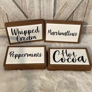 Hot Cocoa Bar Tabletop Signs